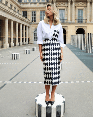Diamond Midi Skirt